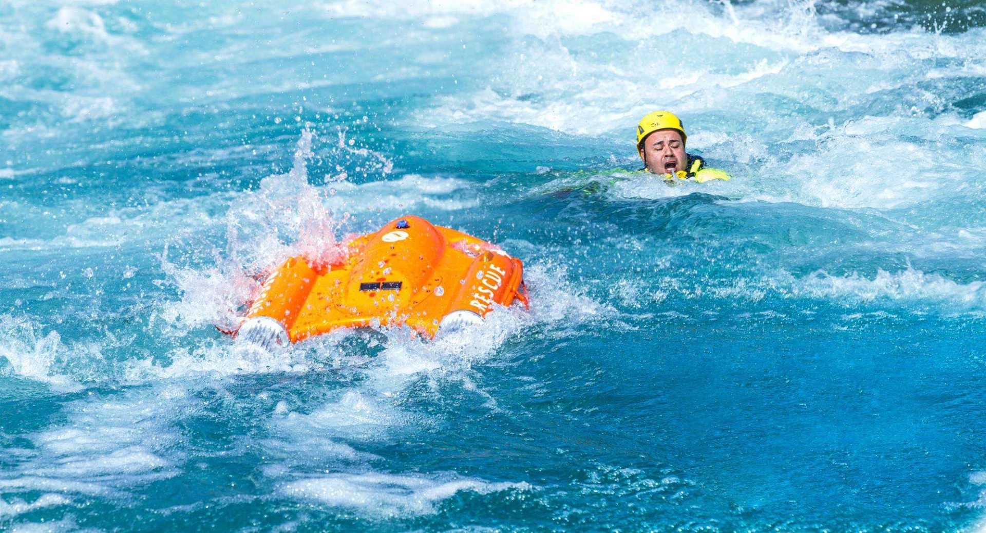 Designed to help swimmers in distress, the self-propelled Dolphin 1 is guided to where it's need by remote control