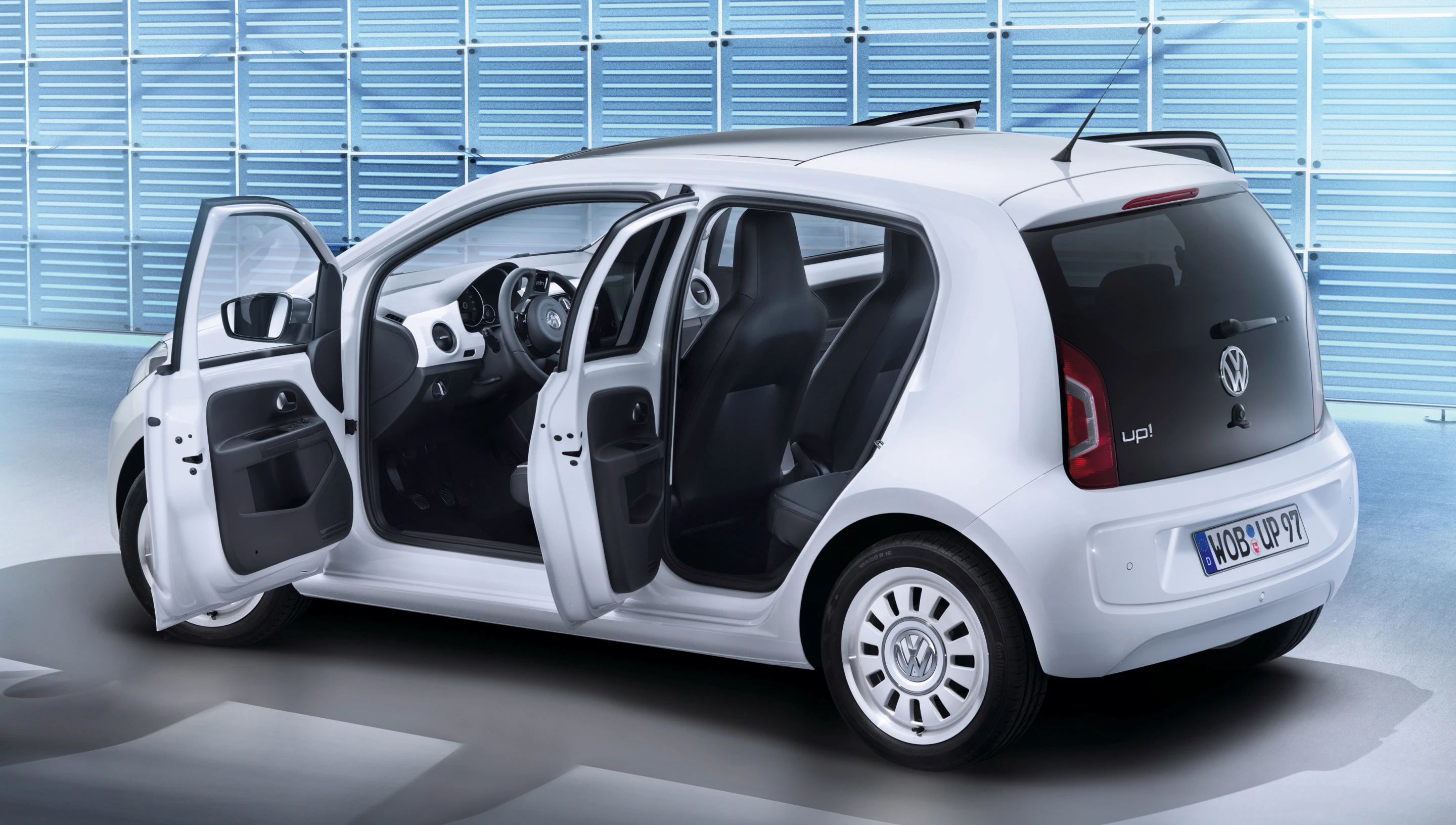 The new five-door up! from Volkswagen has the same dimensions as the two-door model