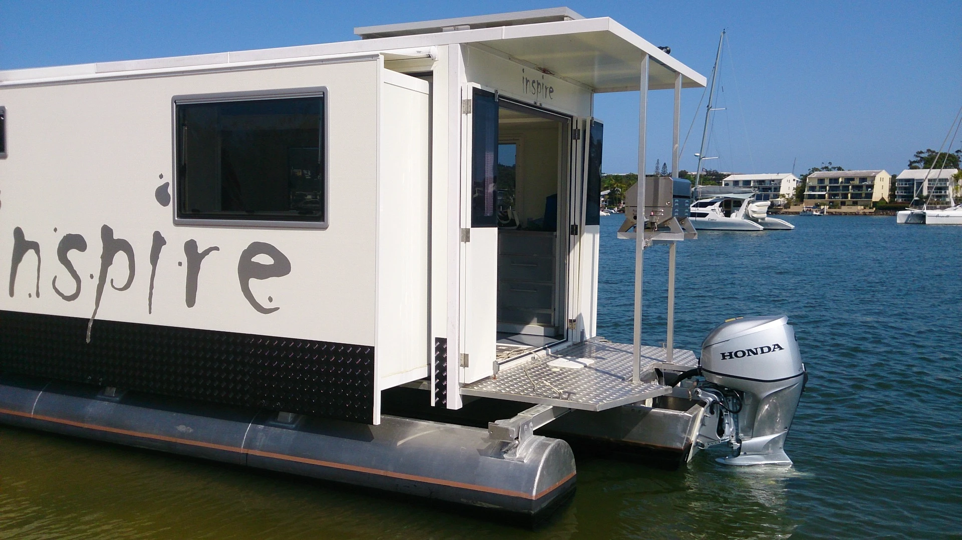 The Inspire's open design connects occupants with the water