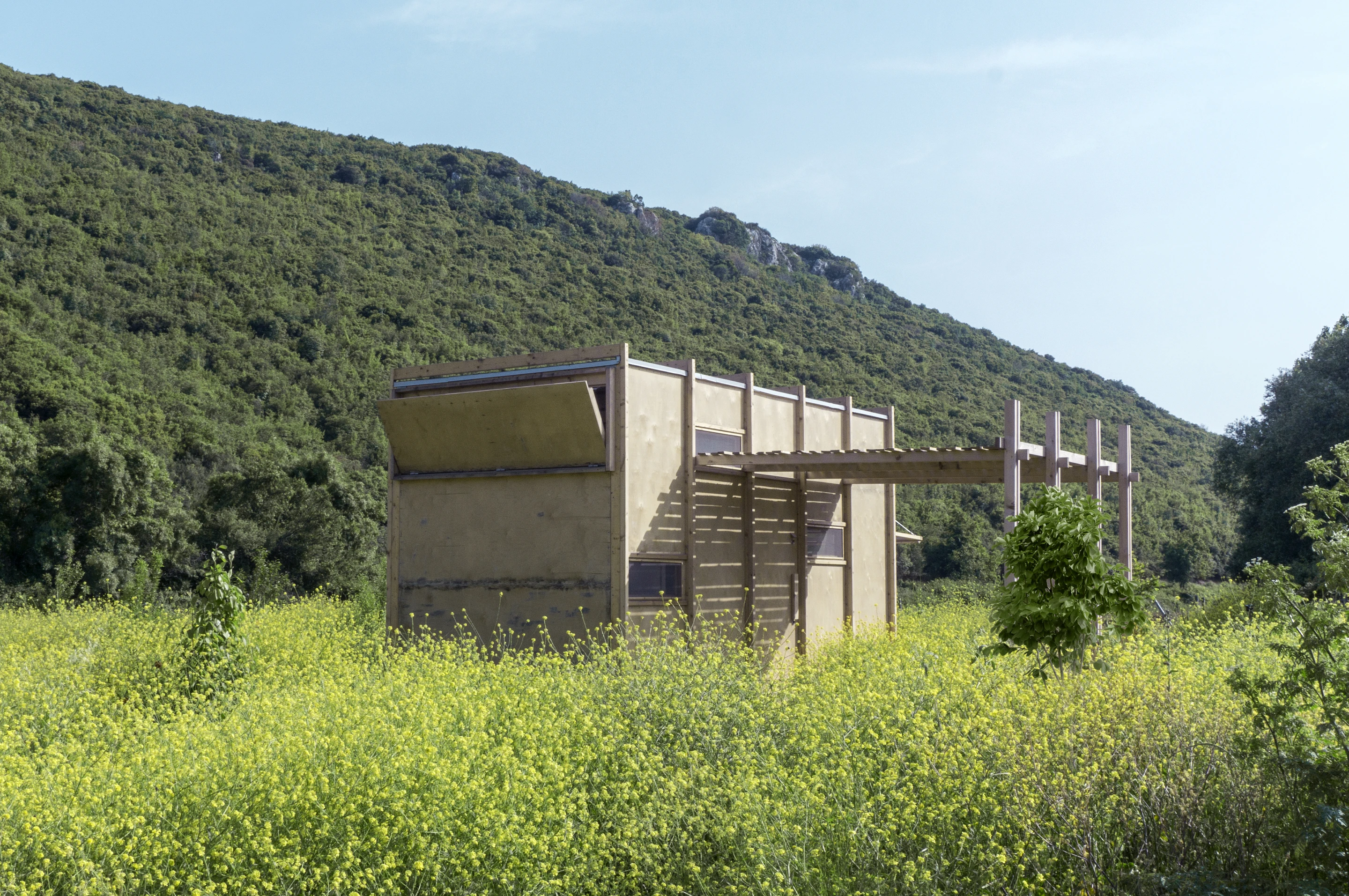 The Cabin on the Border is installed near the Turkish/Greek border