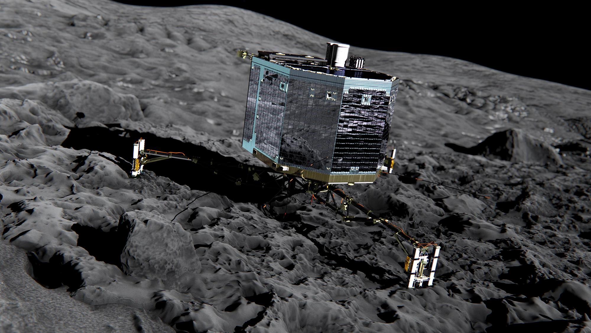 An artist's impression of the Philae lander