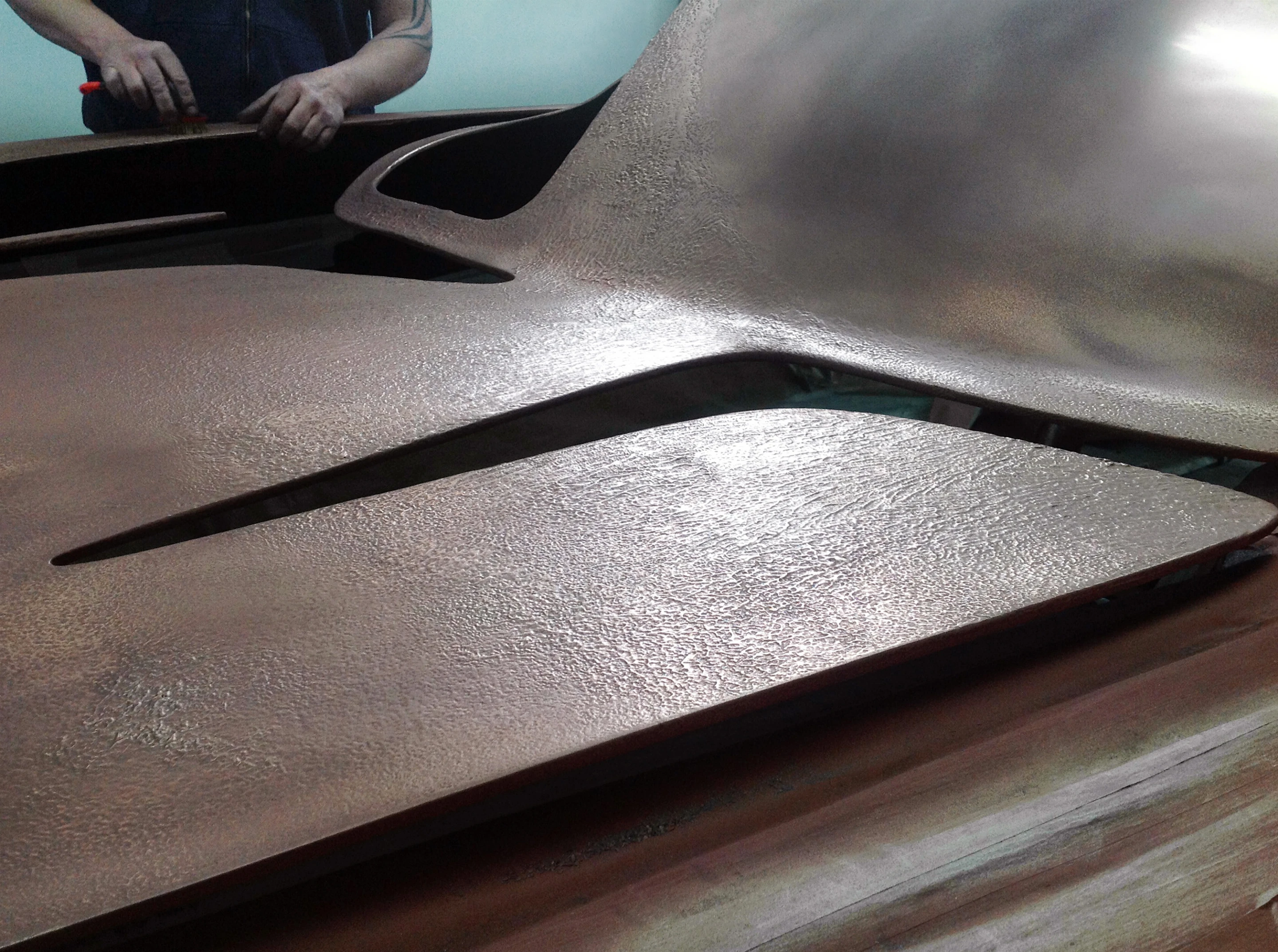 View of installation's texturing