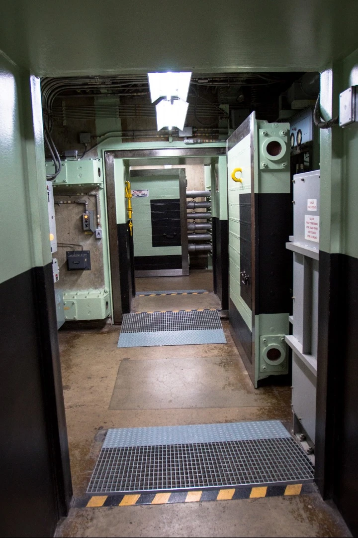 One of the blast doors used to protect the facility