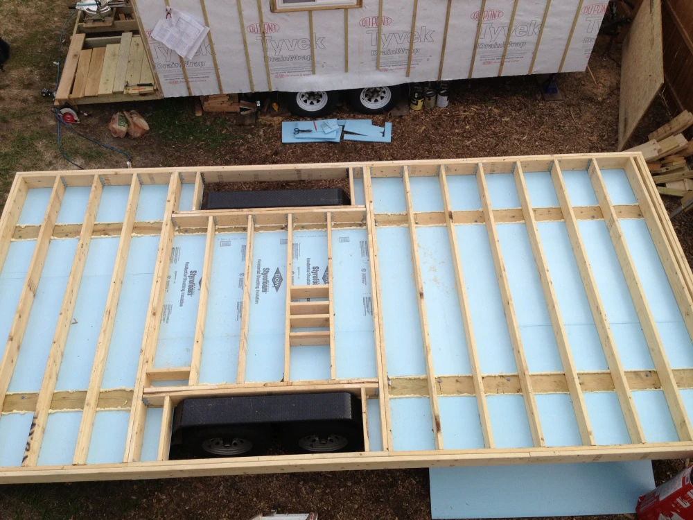 Construction process – framing foundation (Photo: Paul Burk Photography)
