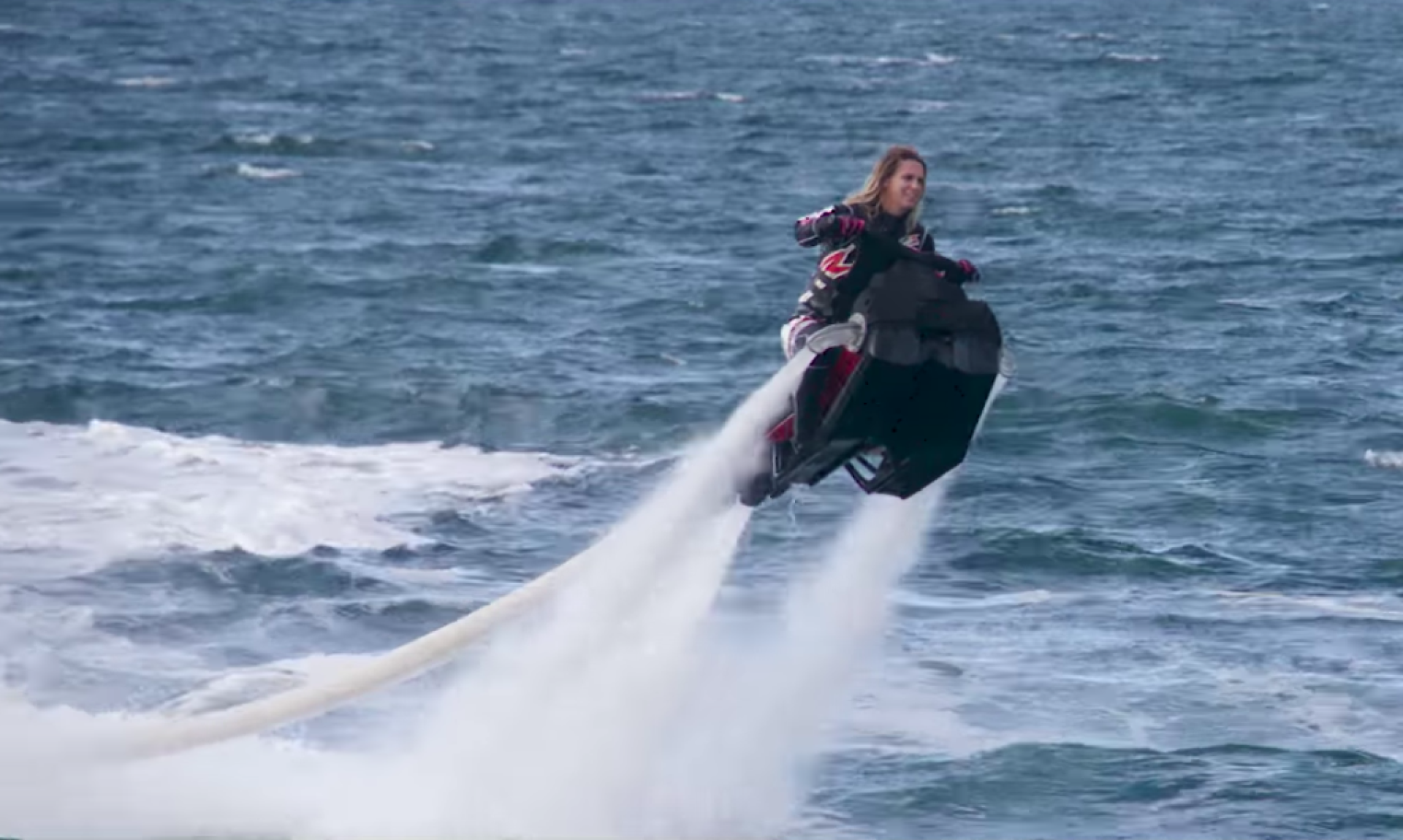 Zapata Flyride Hit the barrel roll button on a flying 2up boatercycle