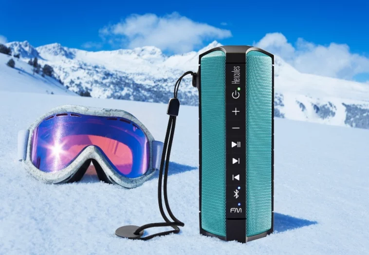 While most of Hercules' advertising focuses on water sports, it also sees the speaker finding use in the snow and mountains