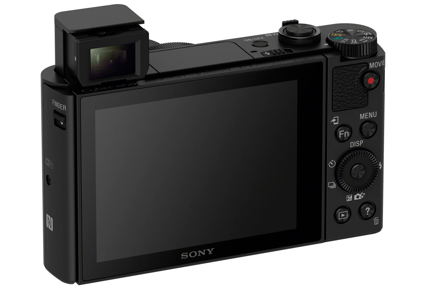 The Sony Cyber-shot HX90V boasts a built-in pop-up electronic OLED viewfinder