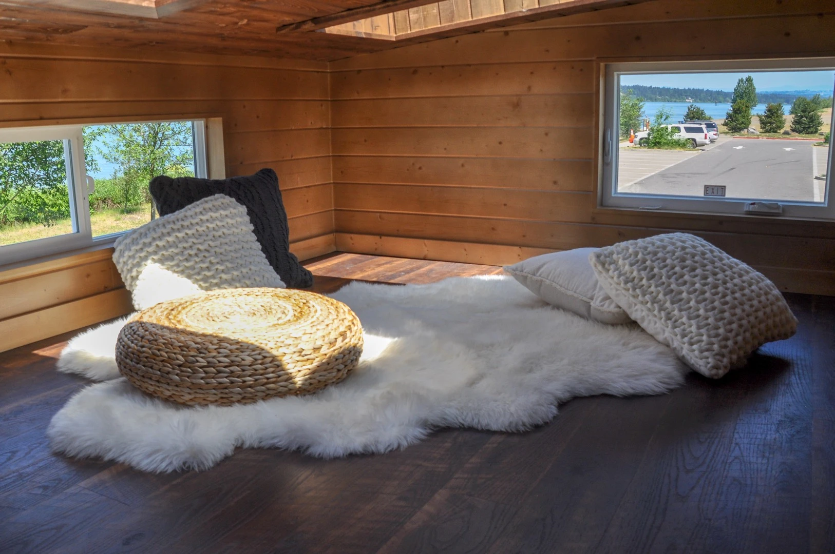 The Ibiza's loft bedroom bedroom is topped by skylights