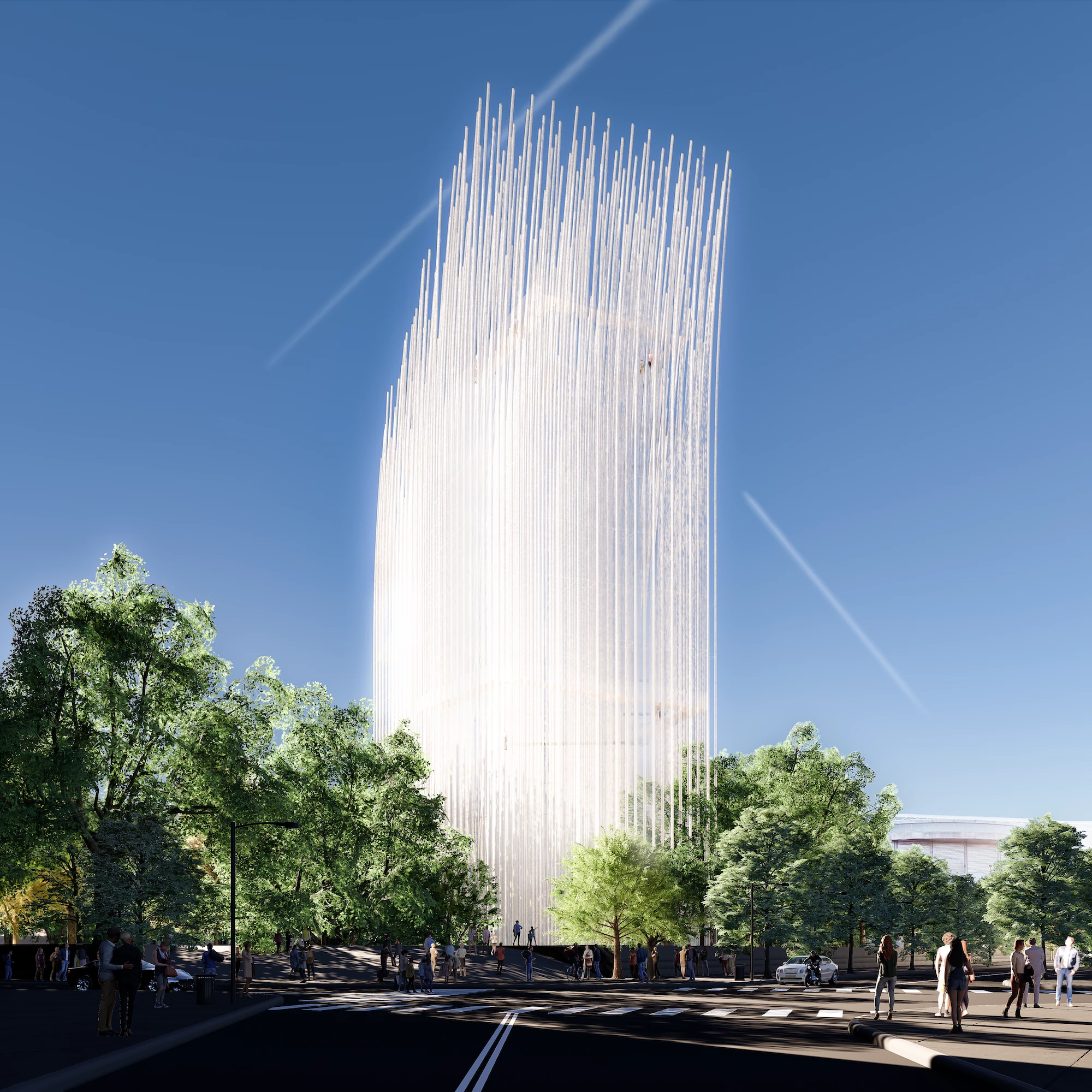 The Breeze of Innovation is slated for Arena Green at Guadalupe Park and Gardens in San José and will rise to a maximum height of 200 ft (60 m)