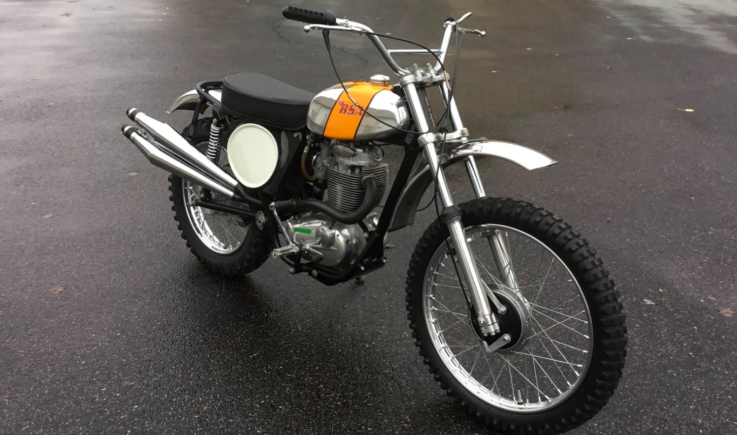 Probably the last great BSA motorcycle that never got near the credit it deserved was the B50, a 500cc single cylinder motorcycle that was so light, fast and frugal that it won serious endurance races. It won its class in the Thruxton 500 and Barcelona 24 Hour races, and astonishingly won the Zolder 24 Hour race outright in the early 1970s. The B50 motor was also used in the B50 MX, BSA's motocross bike and a brand new example of the B50 MX sold new in Las Vegas. It was assembled from NOS parts but ... it was new and had never even been started. Truly remarkable.