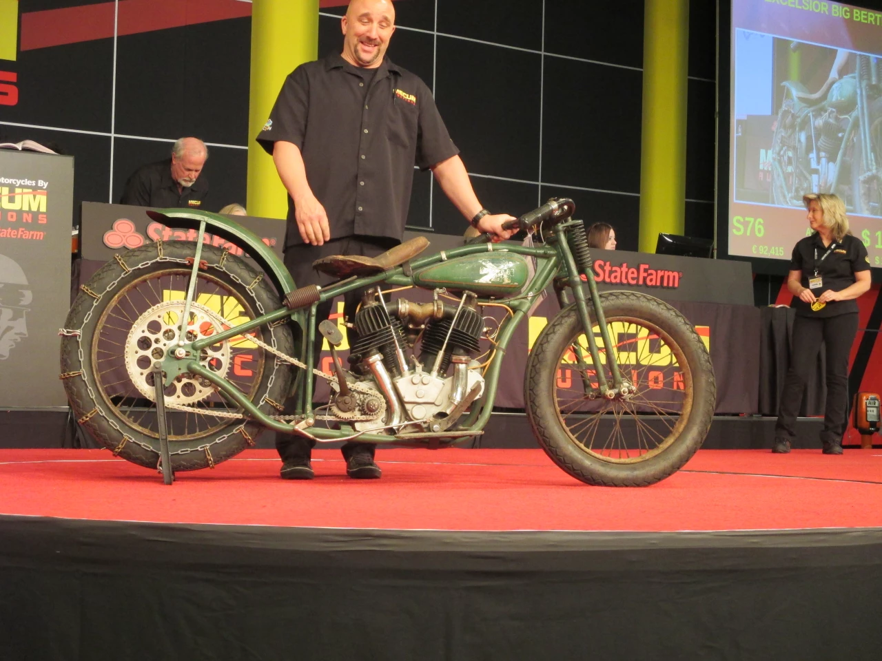 This 1929 Excelsior OHV Super X hillclimber contains a rare factory racing engine of which only around a dozen were built. Highly original in every respect, the bike was estimated to sell for between $105,000 and $120,000 and sold for $110,000 as part of the EJ Cole Collection.