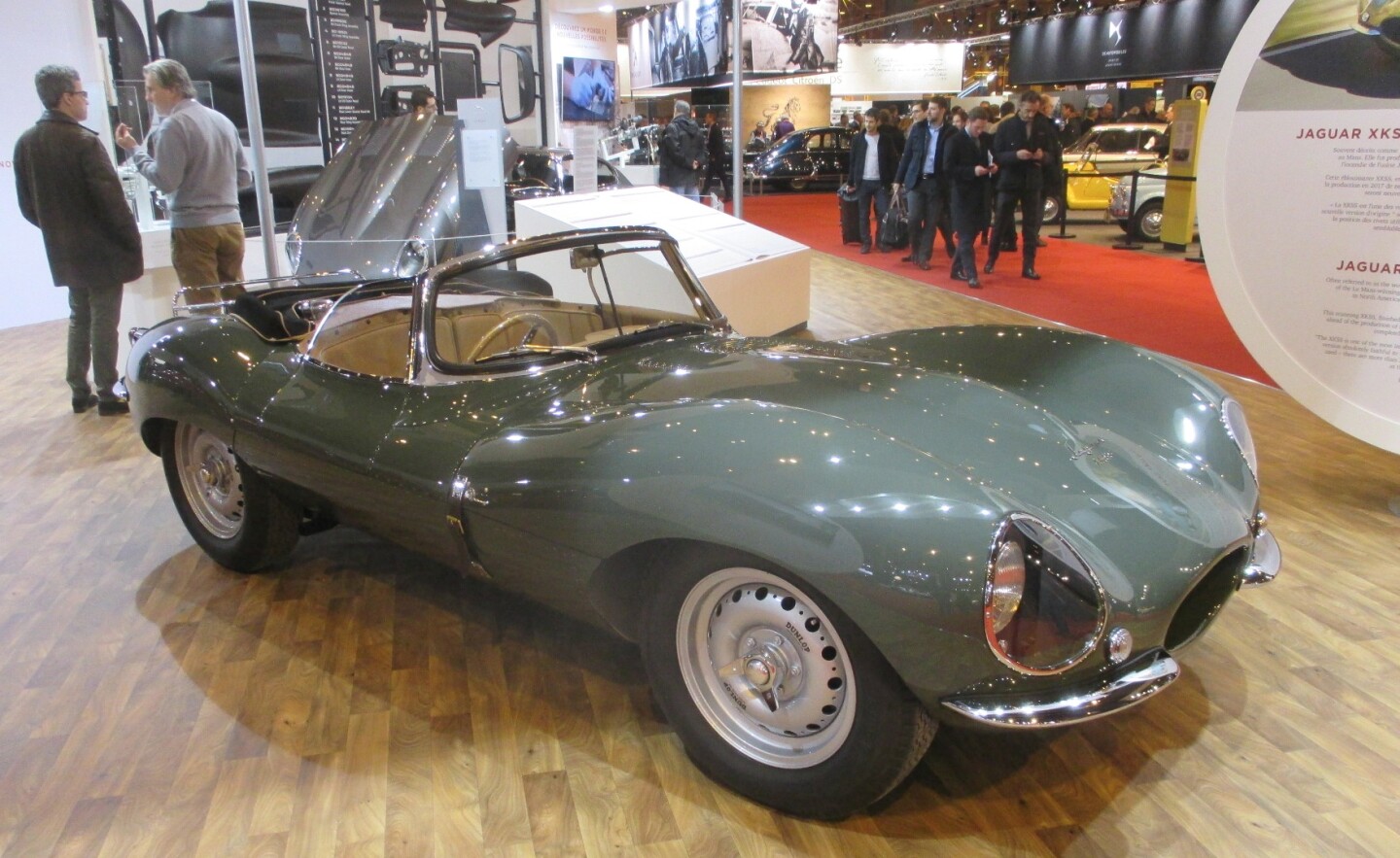The first of the "continuation" cars produced by Jaguar appeared at Retromobile