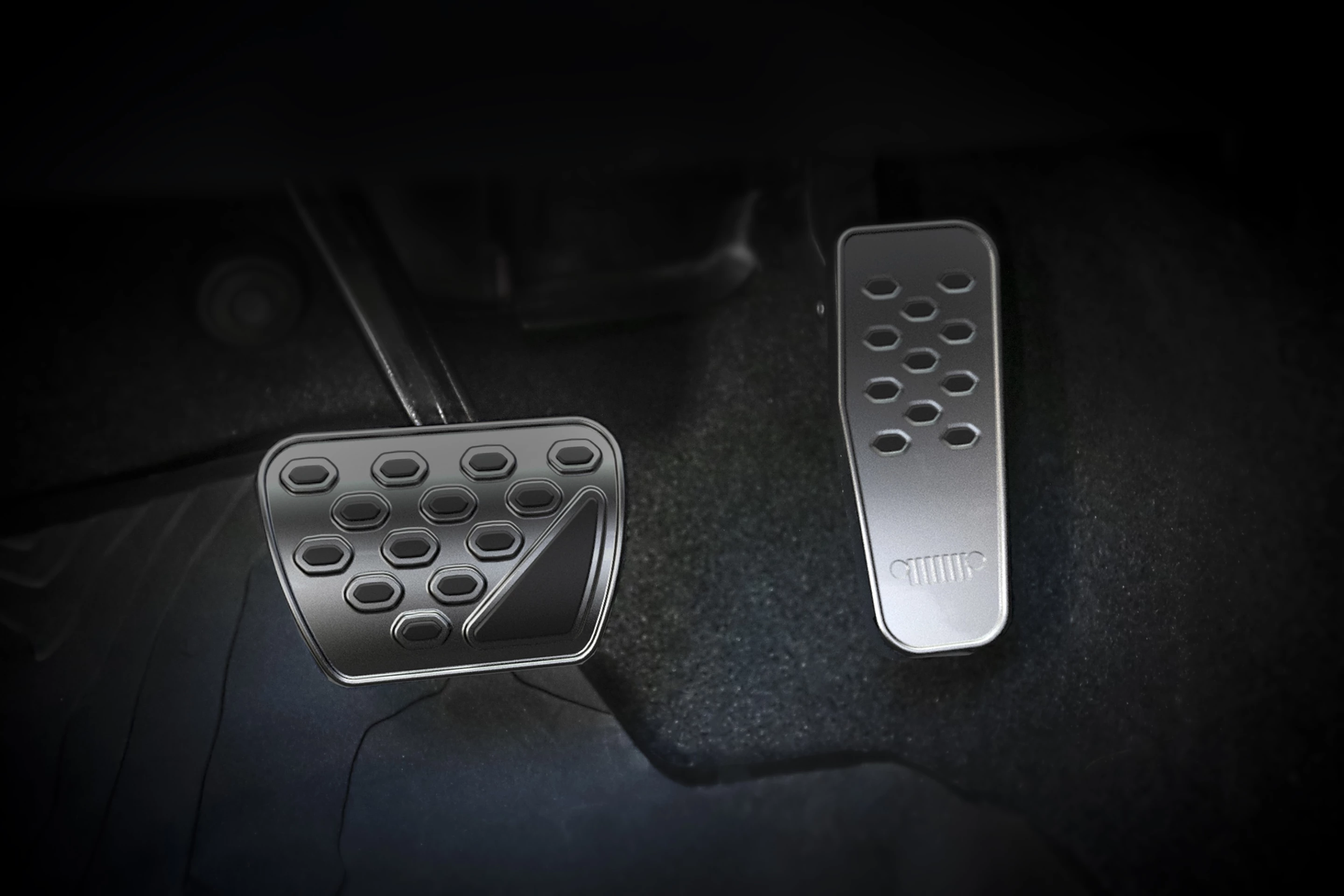 Stainless steel pedal covers with rubber grips