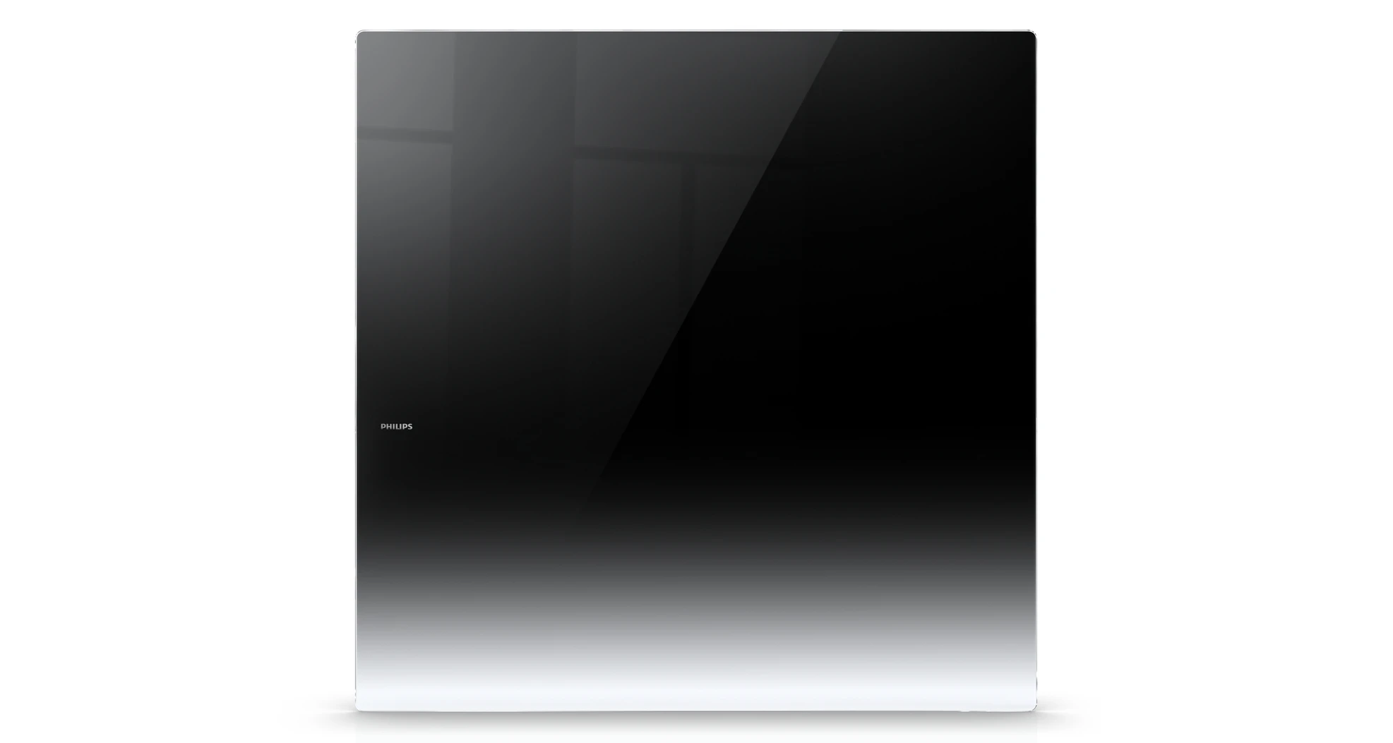 The 2013 Philips DesignLine is opaque black at the top and transparent at the bottom