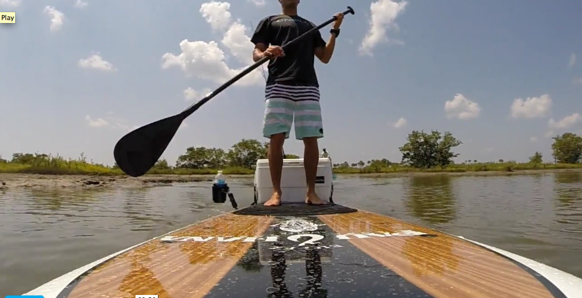 WaveJet electric jetdrive angler paddleboard swims with the fishes