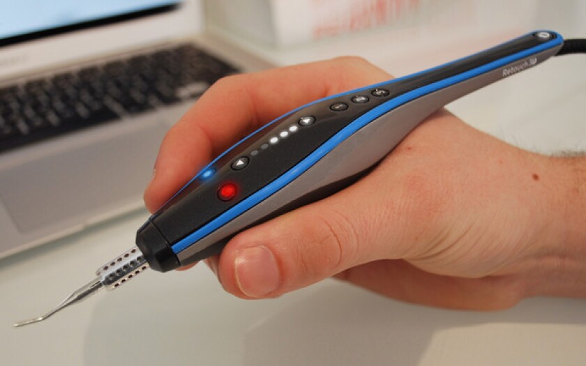Retouch3D's heat level can be set to the melting point of the printing material in question