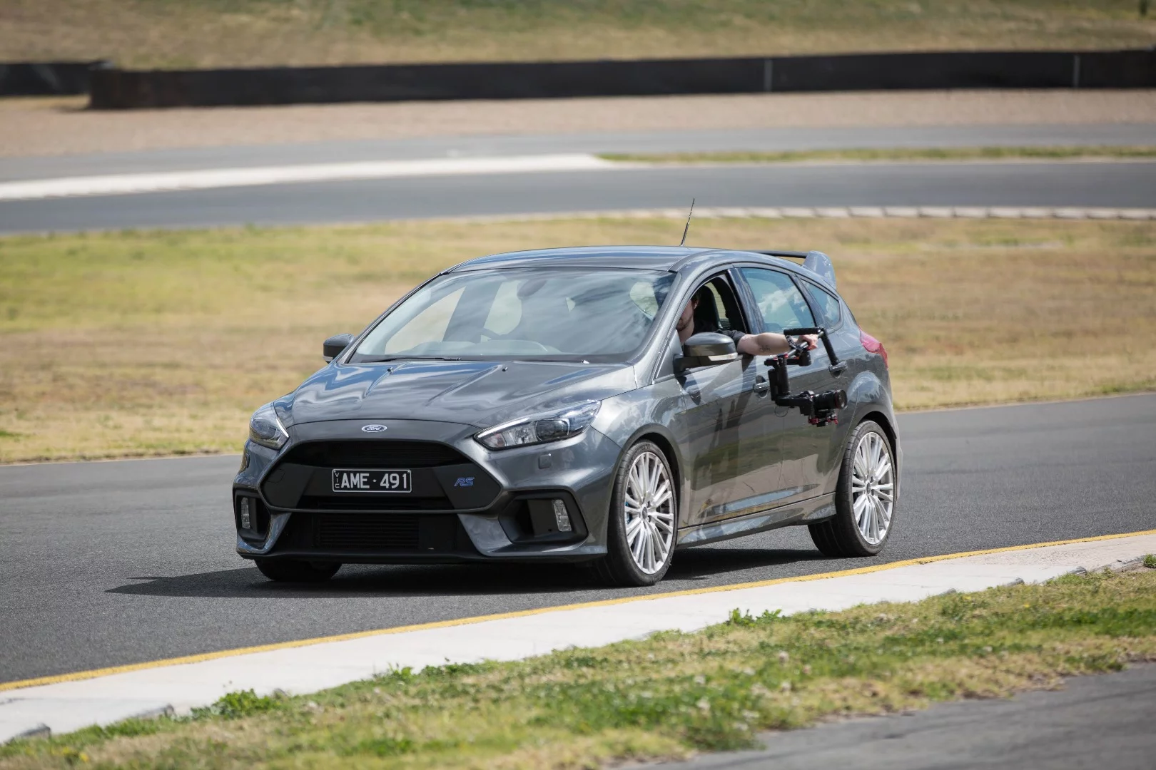 The RS is practical, too – it's being used as a camera car here