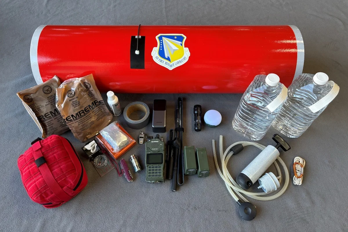 The survival kit included in the payload