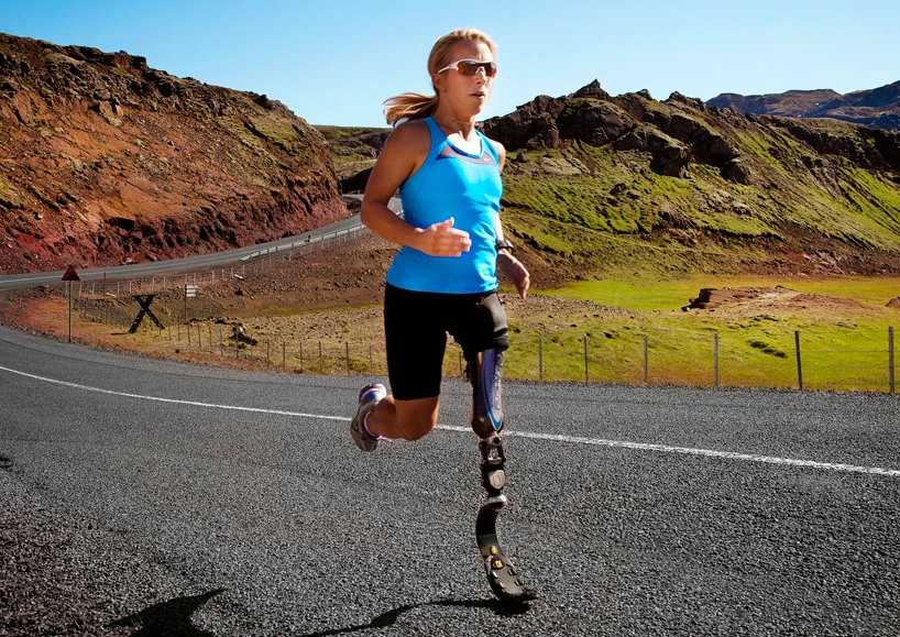 Amputee triathlete Sarah Reinertsen, who helped design the Nike Sole