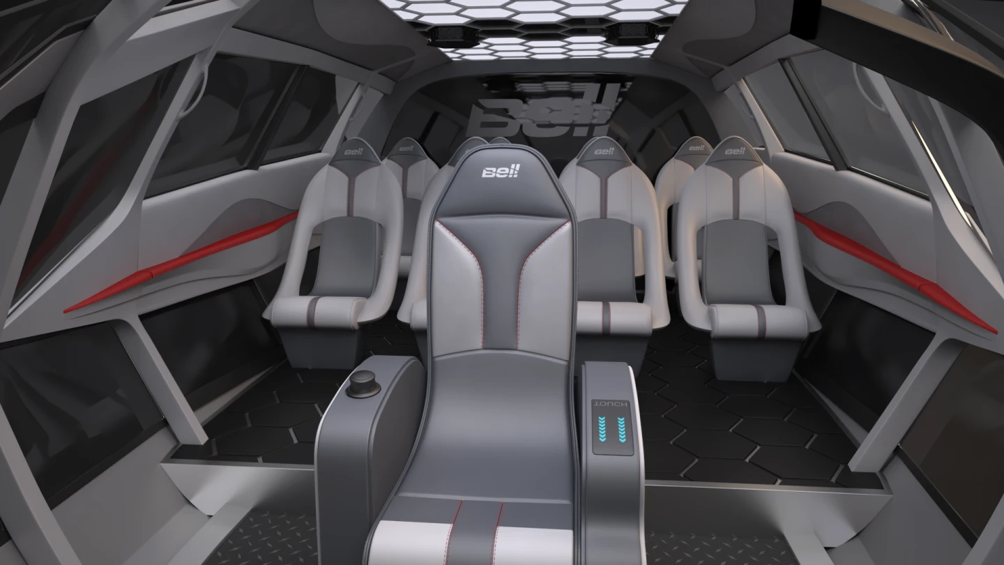The Bell FCX-001 carries six passengers