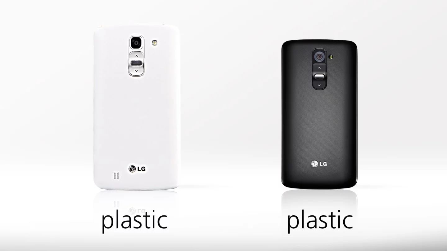 Both phones have the same matte plastic build, with those back-facing buttons