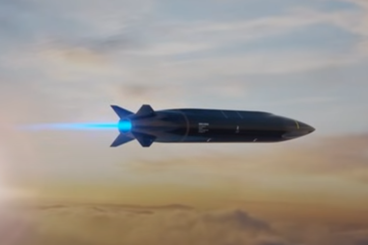 Artist's concept of the Mako hypersonic missile in flight