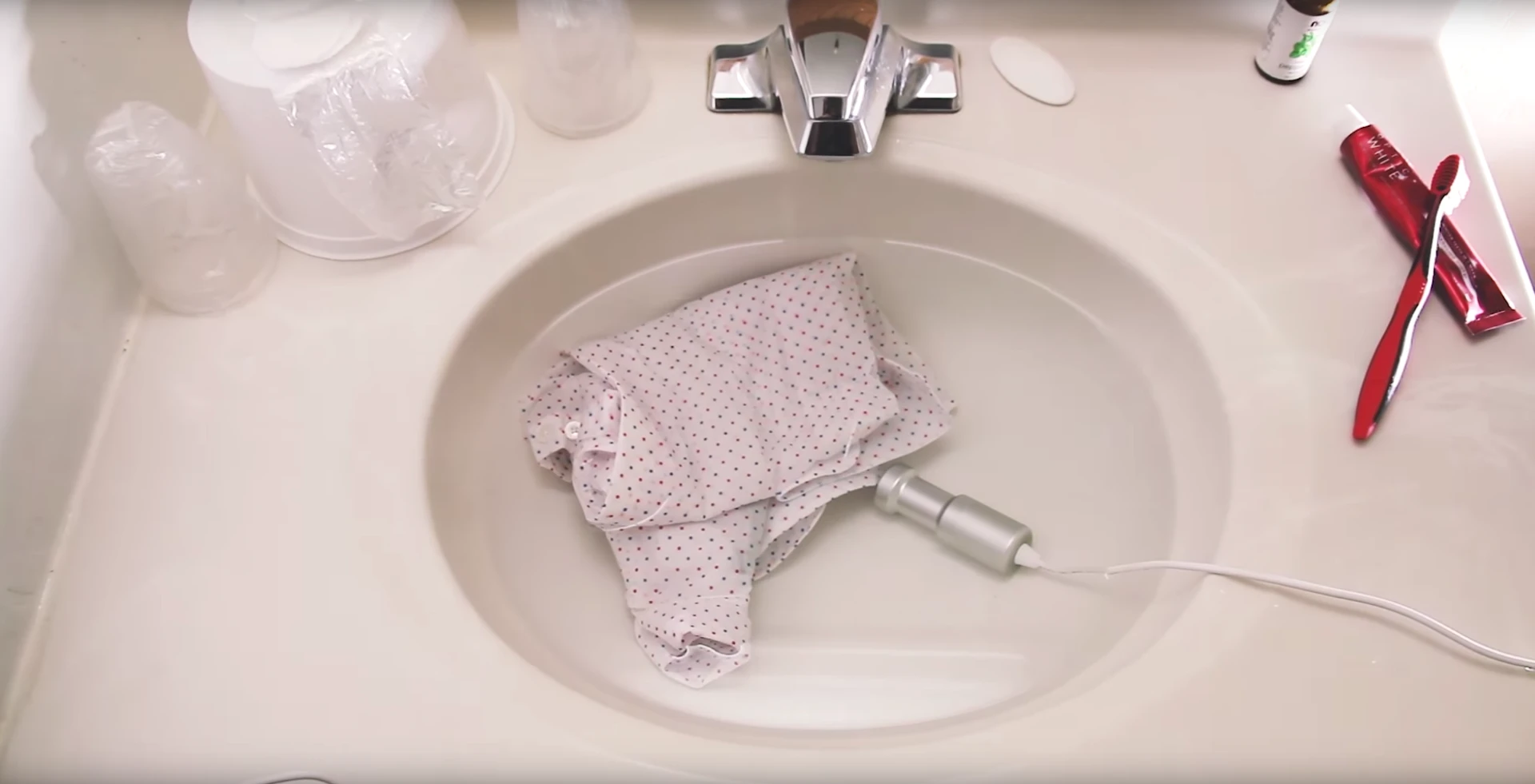 The Sonic Soak can make it easy to wash clothes on trips and while camping