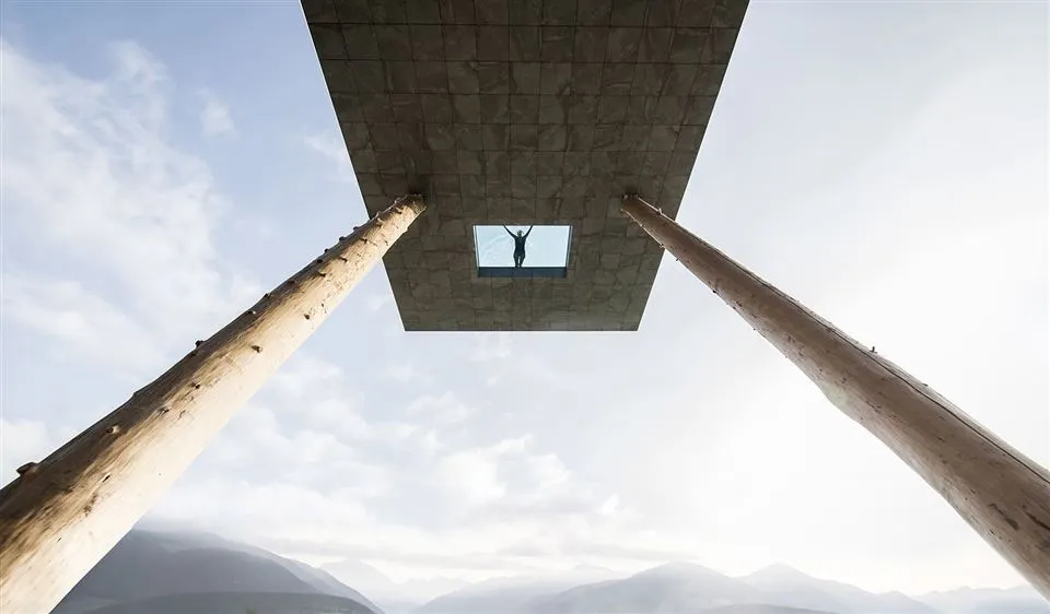 The pool was installed during a renovation of the Hubertus Hotel in South Tyrol, Italy