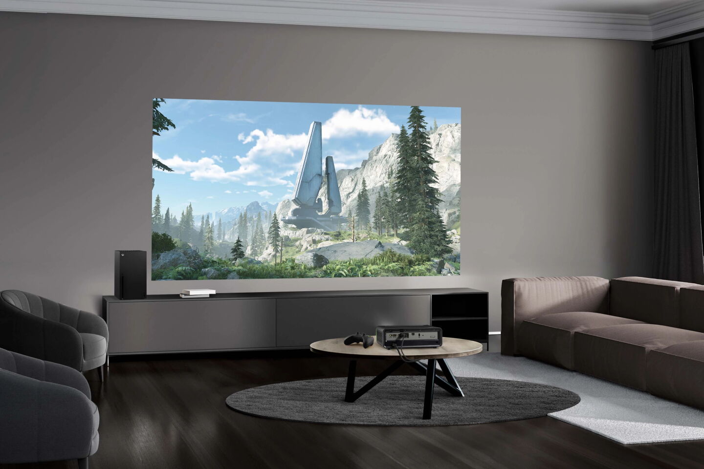 ViewSonic X2-4K is a short-throw LED projector that delivers daytime-friendly 4K UHD visuals on up to 120 inches.