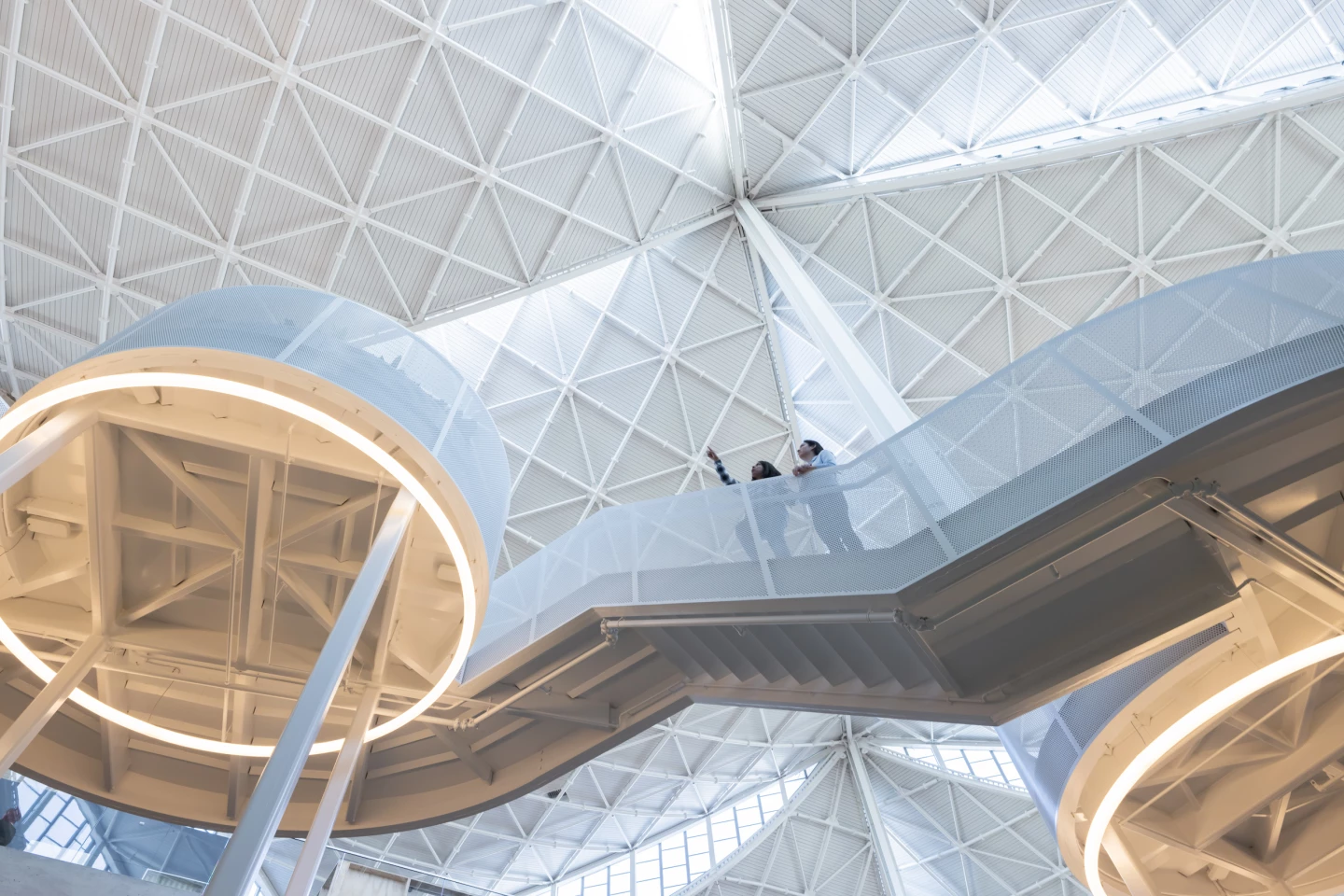 Google's Bay View campus is topped by a tent-like canopy