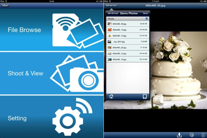 The Transcend Wi-Fi SD memory cards can be used in Direct Share Mode or Internet Mode