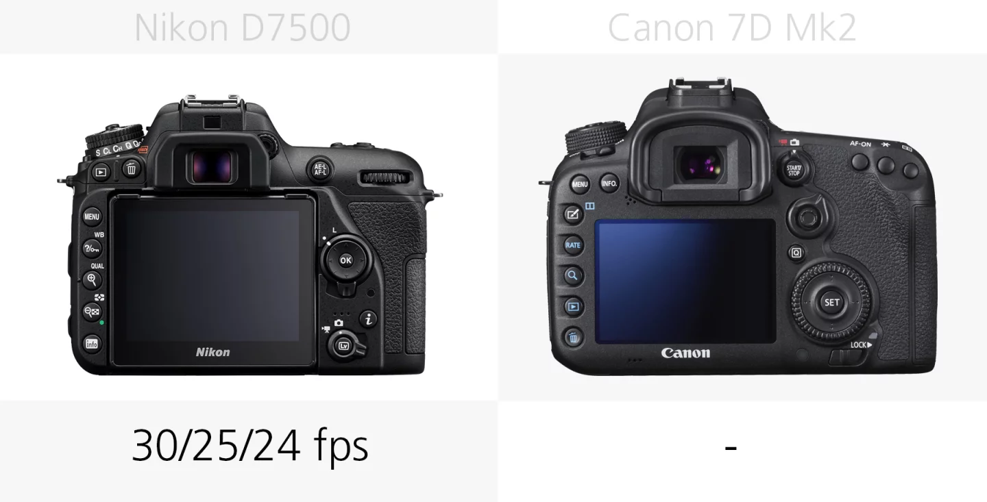 The 4K video modes of the Nikon D7500 and Canon 7D Mark II compared
