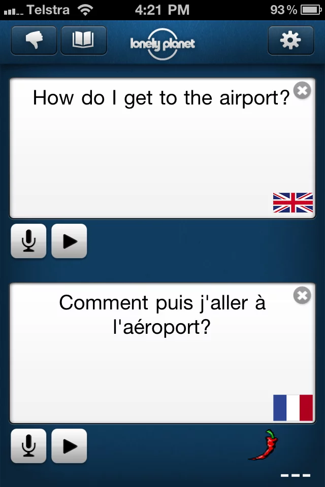 The French Lonely Planet Offline Translator