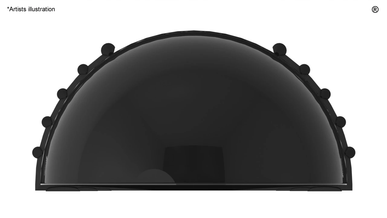 TOOB Earth features a 1.2 Meter (4ft) diameter half dome which when used with a standard projector (Image: TOOB)