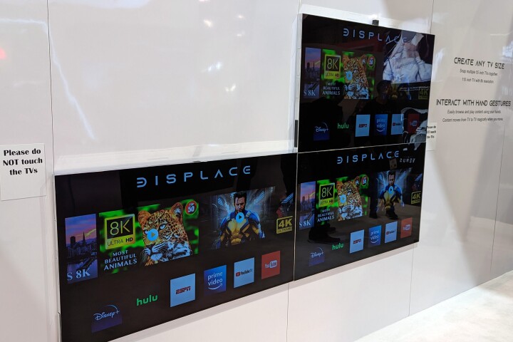 Displace TVs can be placed throughout the house or combined to make one large screen