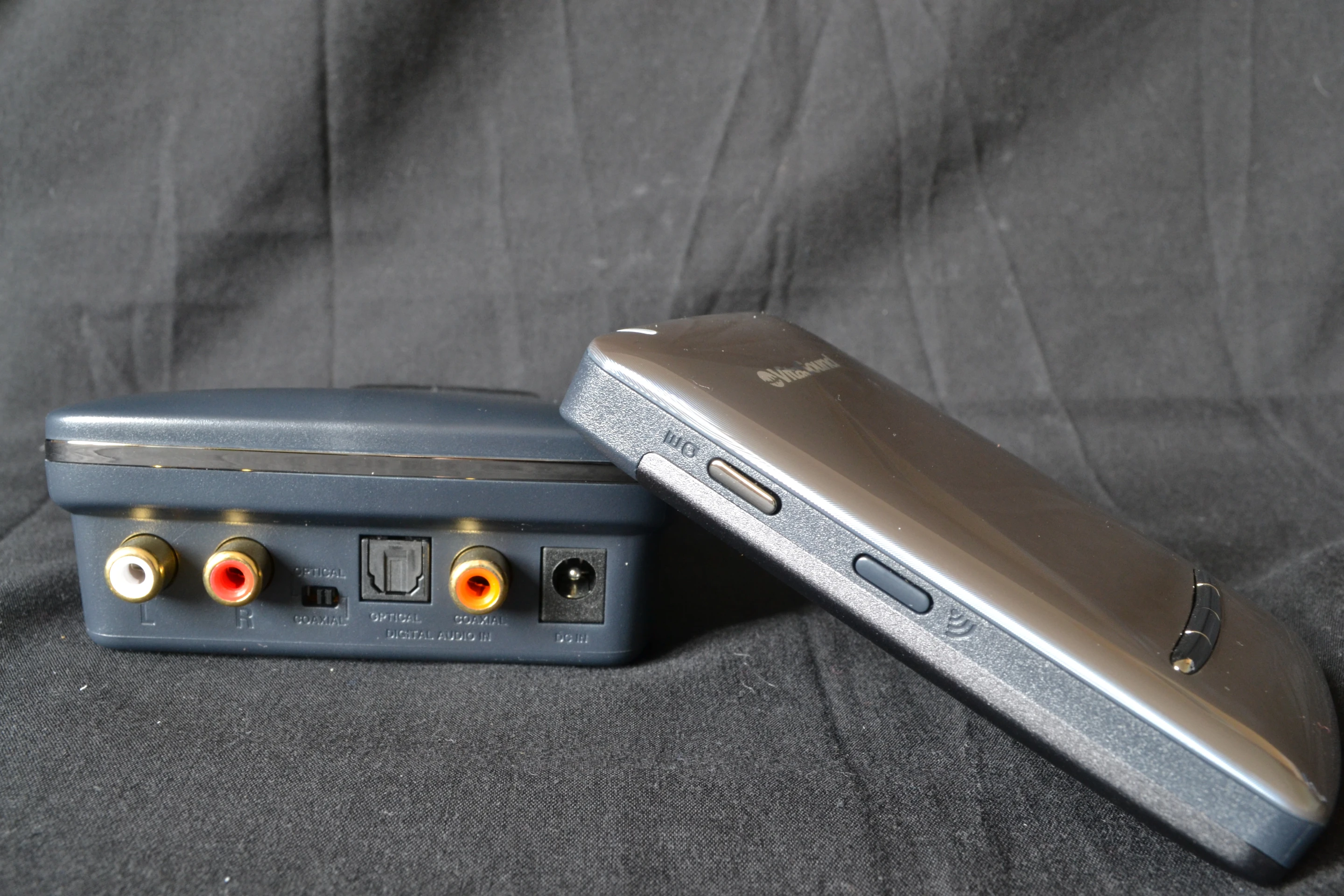 The rear of the base station and the PAE-300 handset
