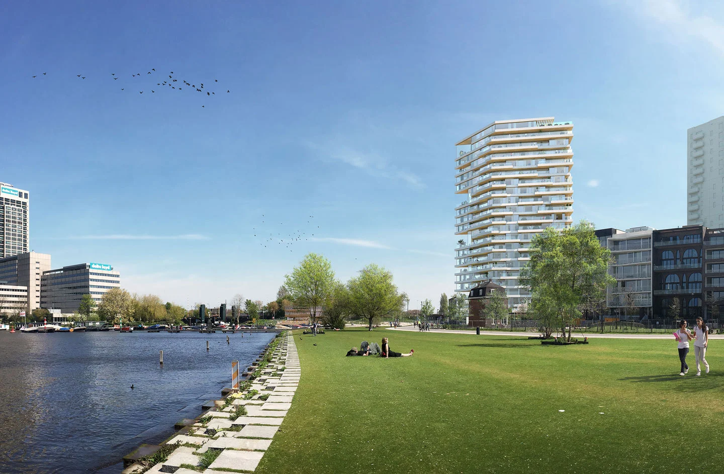 The 21 story tower will definitely be the tallest timber tower in the Netherlands and possibly the tallest in the world when it's built