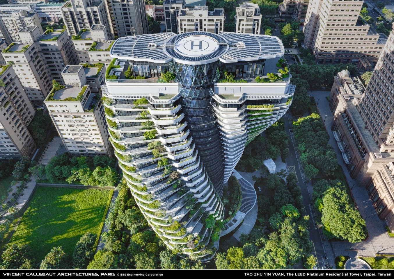 Tao Zhu Yin Yuan's twisting design is intended to maximize daylight in its residences