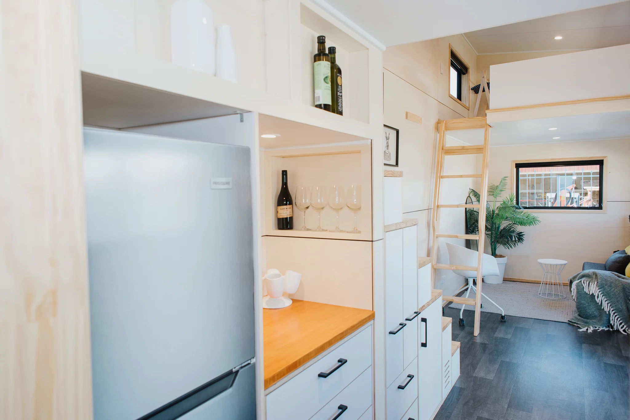 The Dreamweaver Tiny House includes full-size appliances