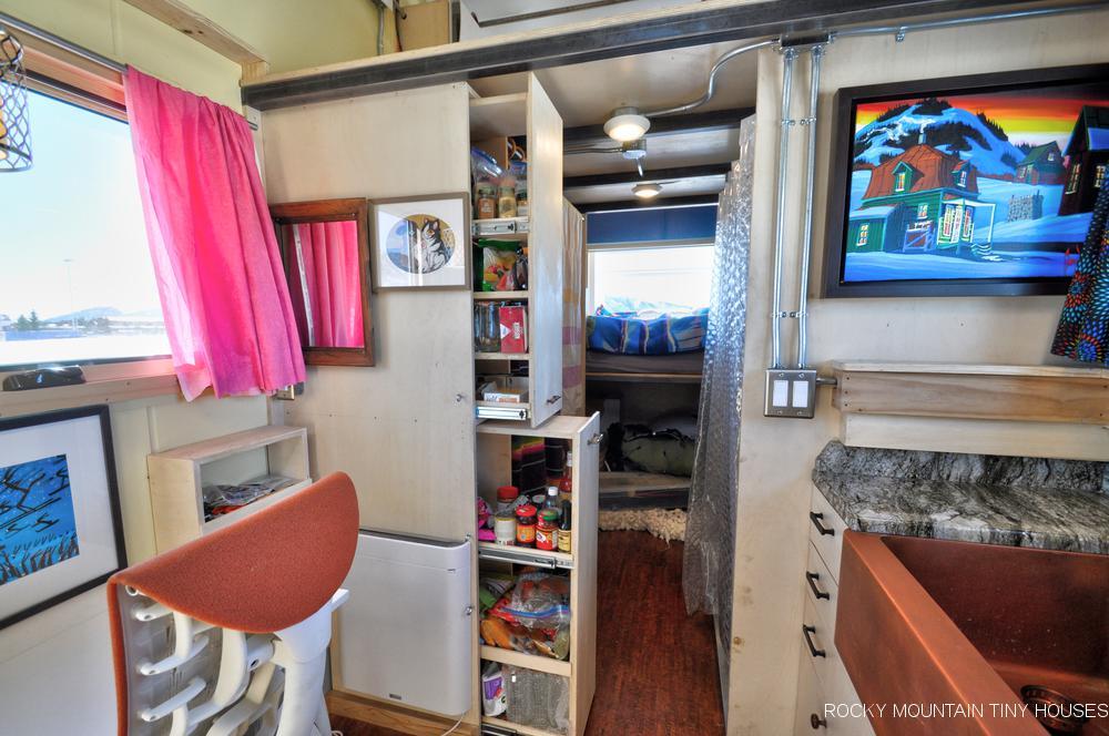 The Tucson's kitchen also includes a drop-down dining table