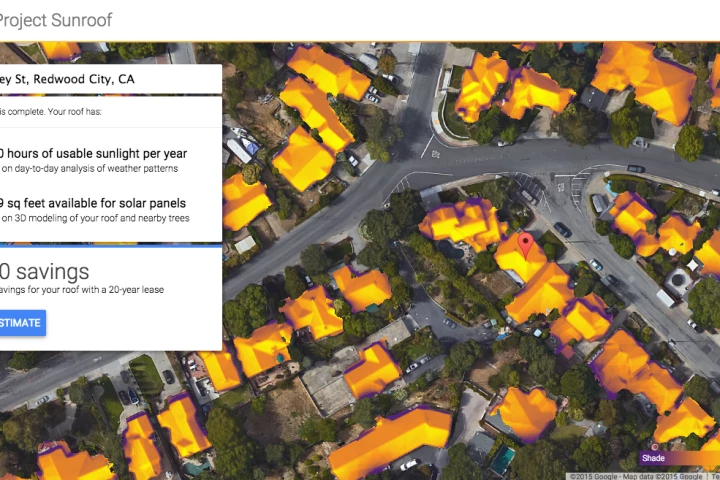 Project Sunroof uses data from Google Maps to offer a personalized analysis of a roof's solar potential