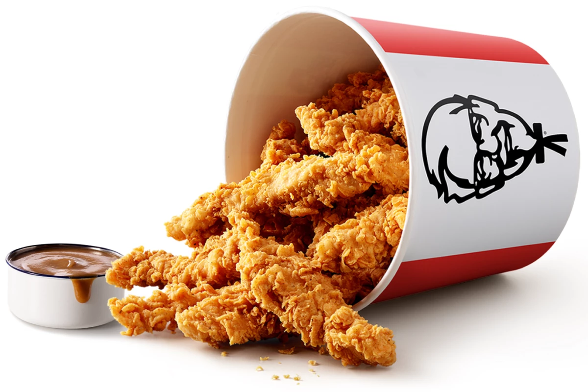 KFC's existing Chicken Tenders, made directly from non-lab-grown chickens