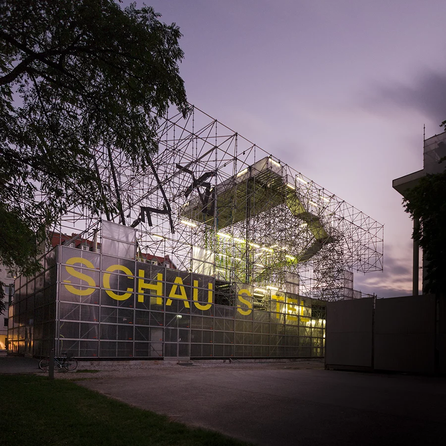 The ground floor of Schaustelle contains a large exhibition space (Photo: Photographs of Architecture)