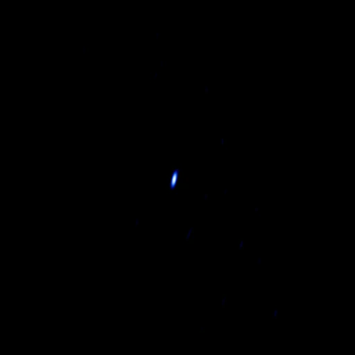 This is an image of Voyager 1’s signal taken from Earth by a radio telescope array in 2013 – Voyager 1 is 11.5 billion miles (18.5 billion km) away in this photograph