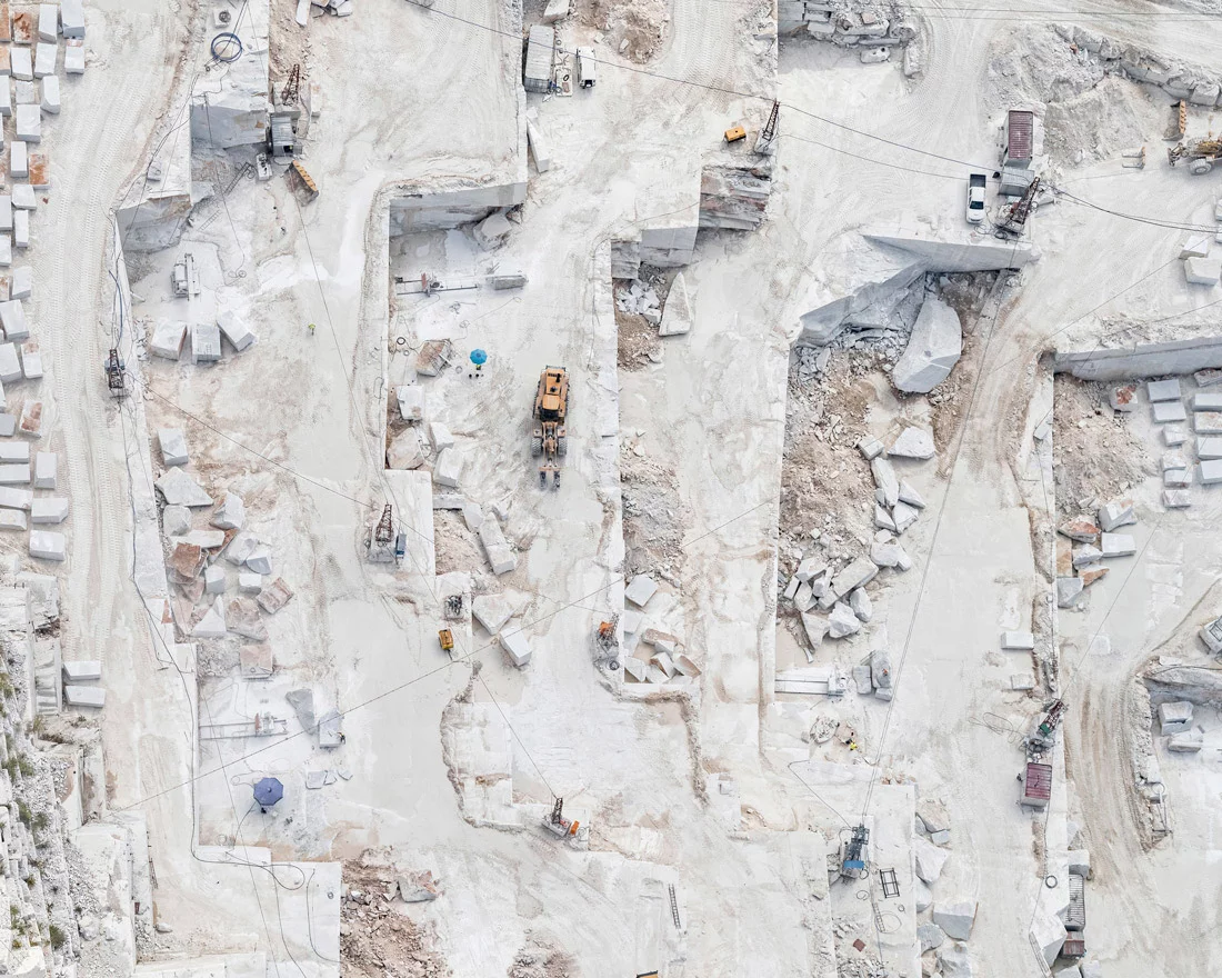 The Carrara marble mines in the Apuan Alps in Italy