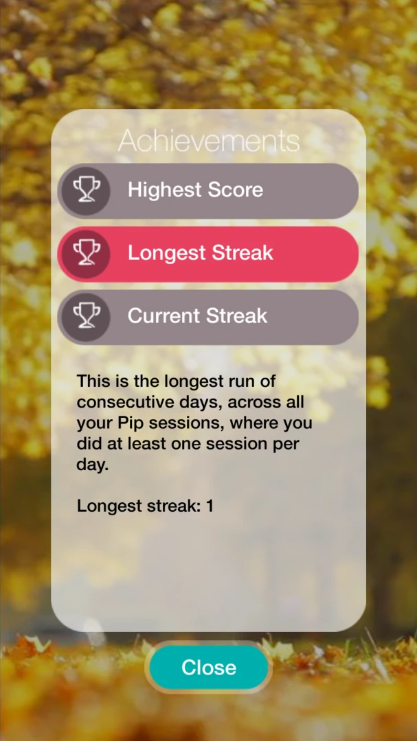 The Clarity app lets you track a variety of variables including the longest number of consecutive uses