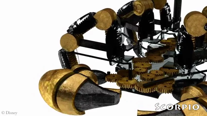 A close-up of a scorpion's mechanical assembly (Photo: Disney Research)