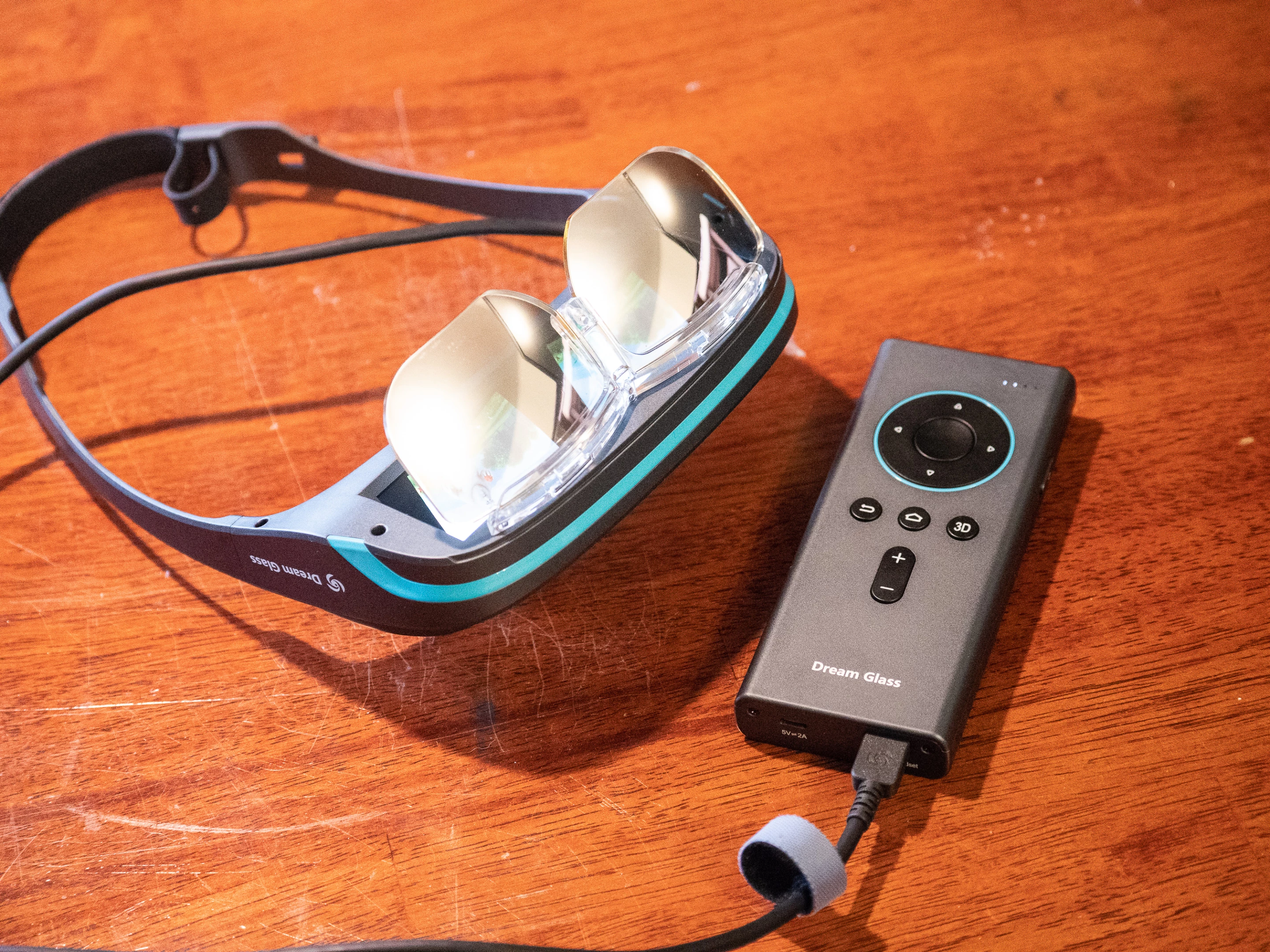 At this stage in the game, 4K AR video glasses do come with strings attached, in the form of chunky cables and a control box