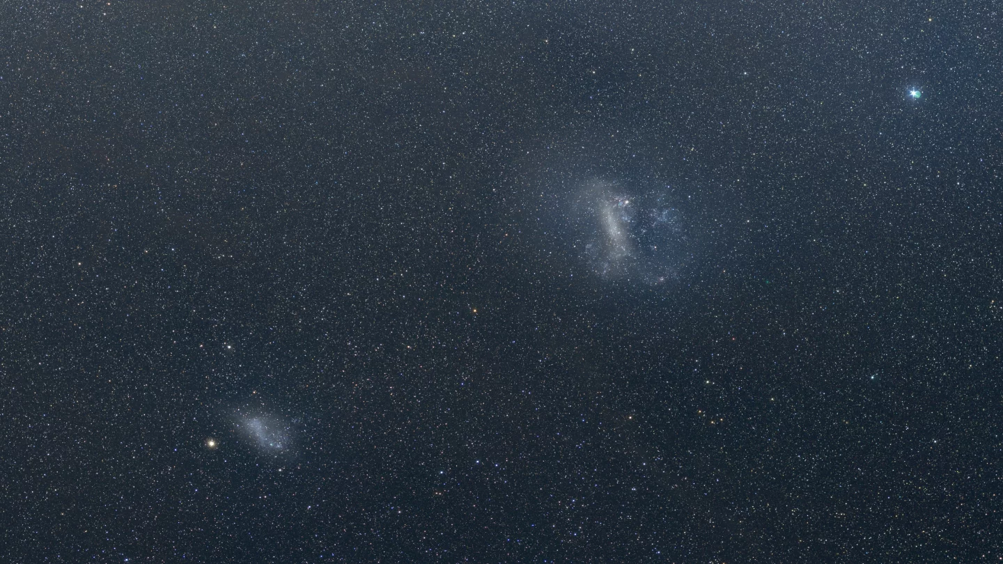 The LMC and SMC in visible light (image: NASA)