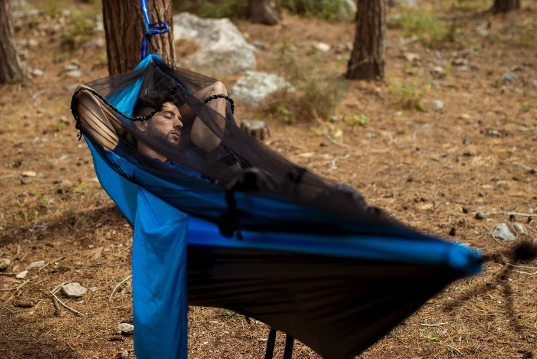Catching a nap in the Crua Koala hammock
